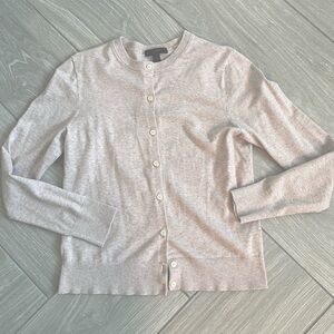 J.Crew Heather Pink Classic Cardigan Sweater Sz Medium